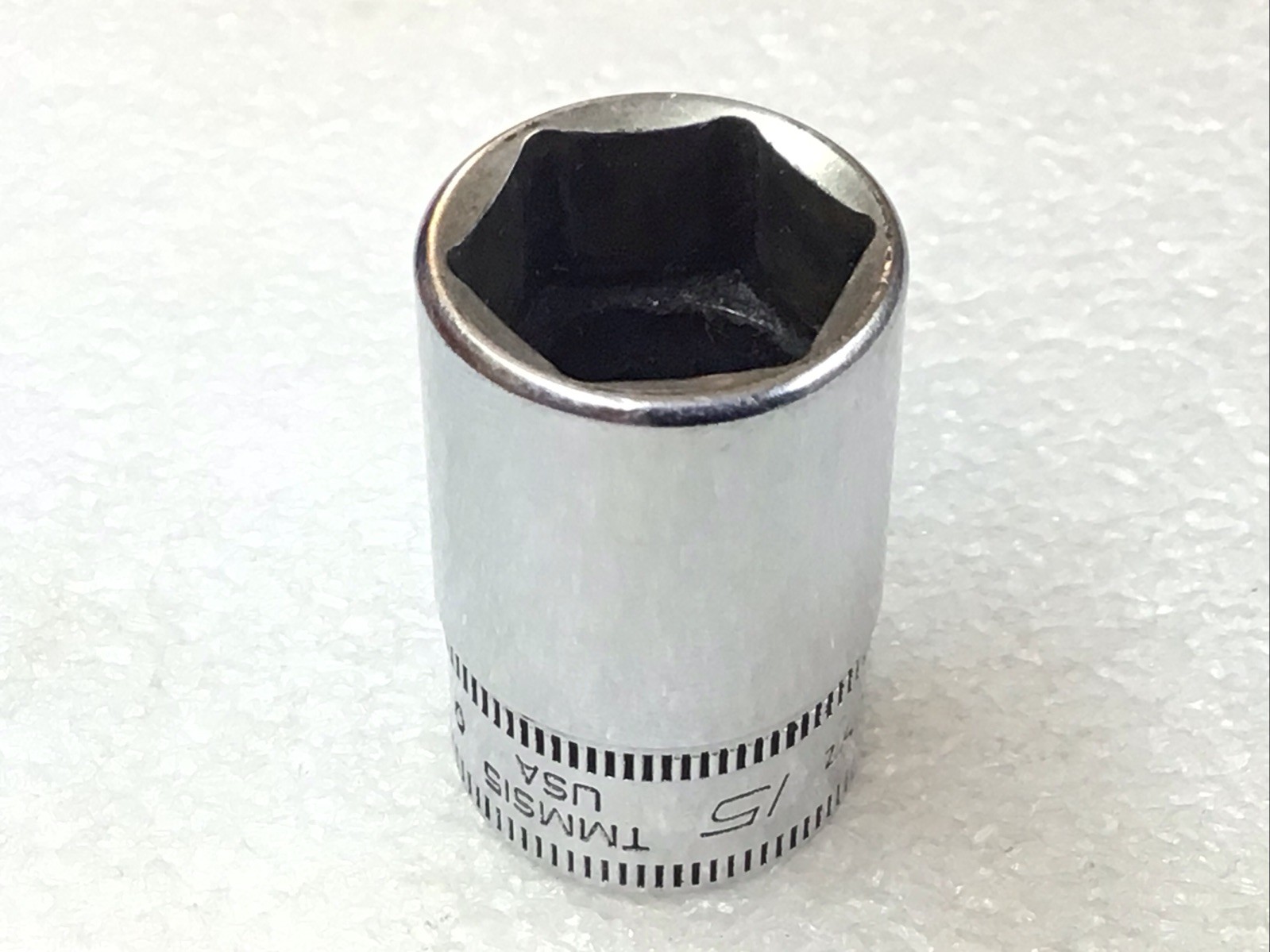 Snap On TMMS15 -15mm, Metric, Chrome, Simi-Deep, 6 Pt., 1/4” Dr. Socket-USA-NICE