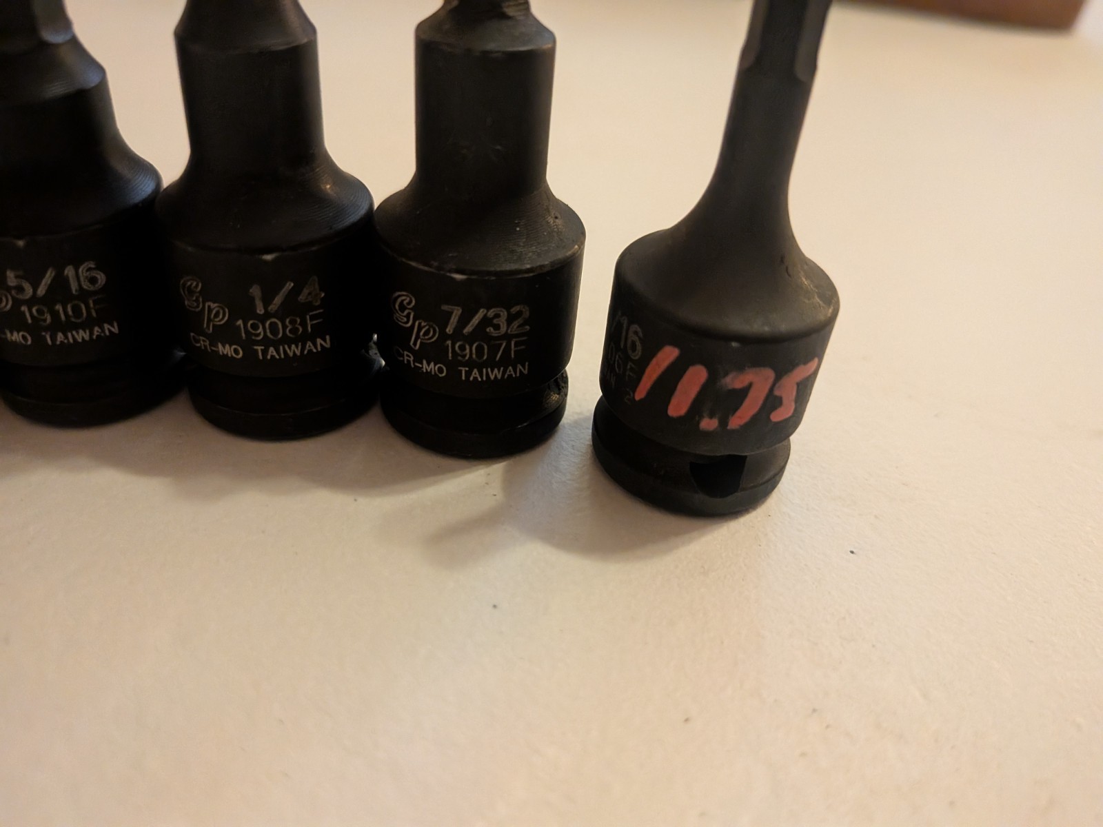 3/8″ Drive 7 Piece Hex Driver Set GRY-1297H, No box, No engraving