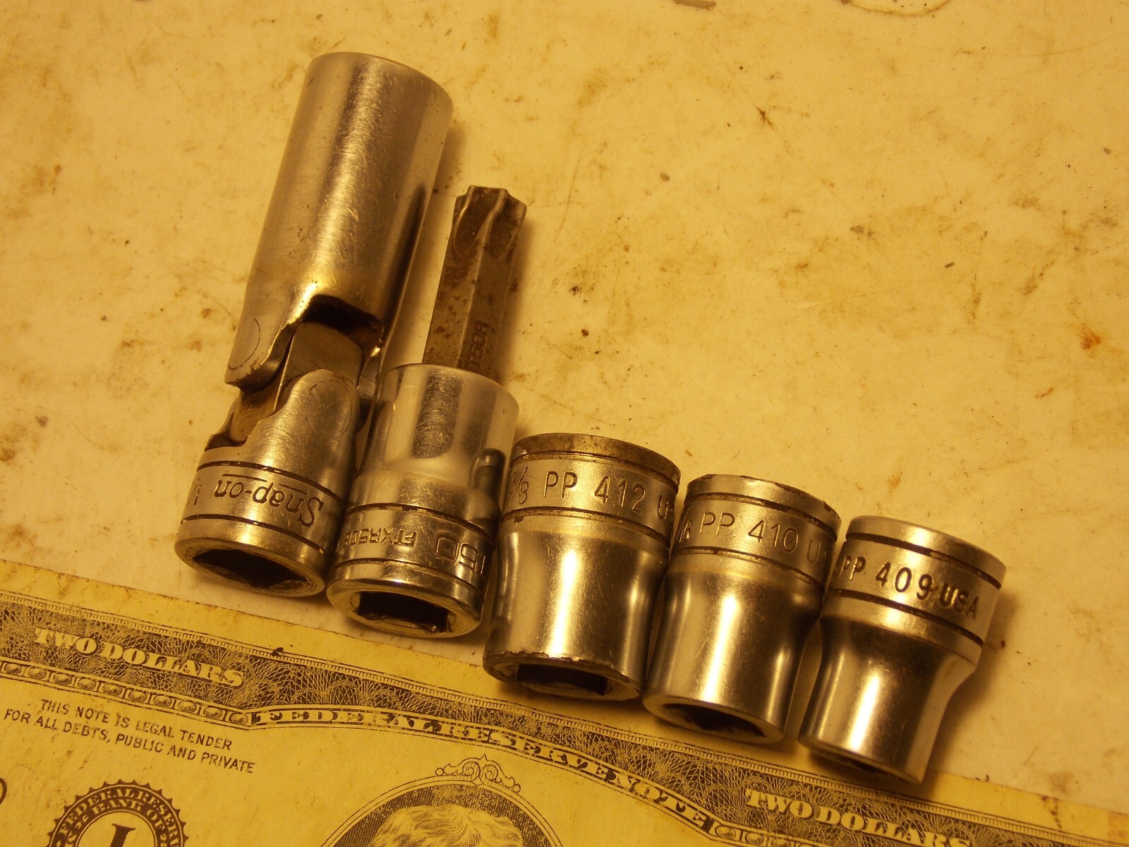 Snap on 3/8″ Drive Special Chrome Socket Singles 1/2 T50 Pipe Plug 3/8 5/16 9/32