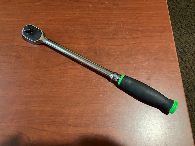 Snap On 1/2″ Drive Long Handle Ratchet SHL80A Green Soft Grip