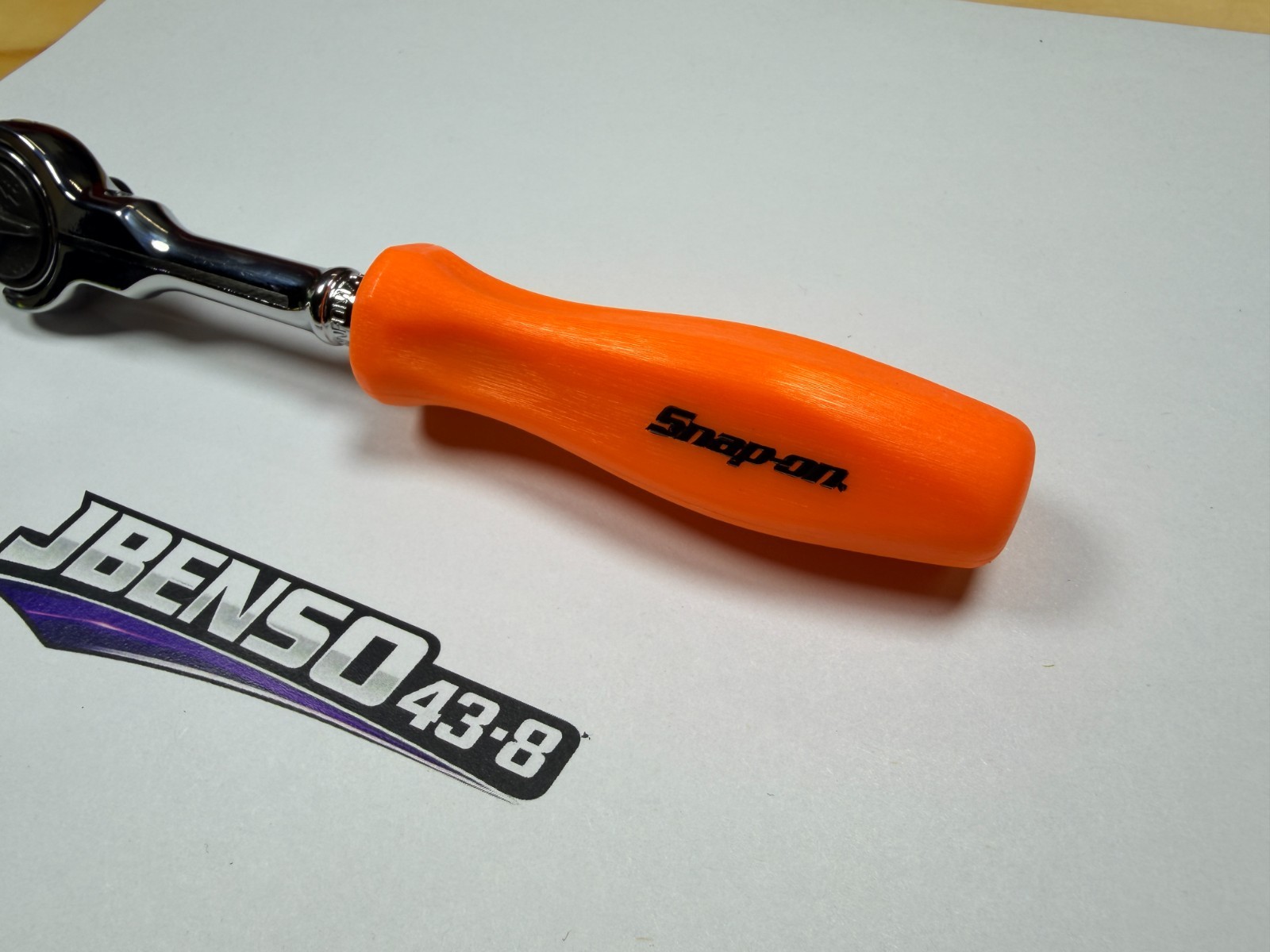 Snap-on Tools NEW ORANGE 1/4″ Hex Hard Grip Swivel Head Bit Ratchet THNFDM72O