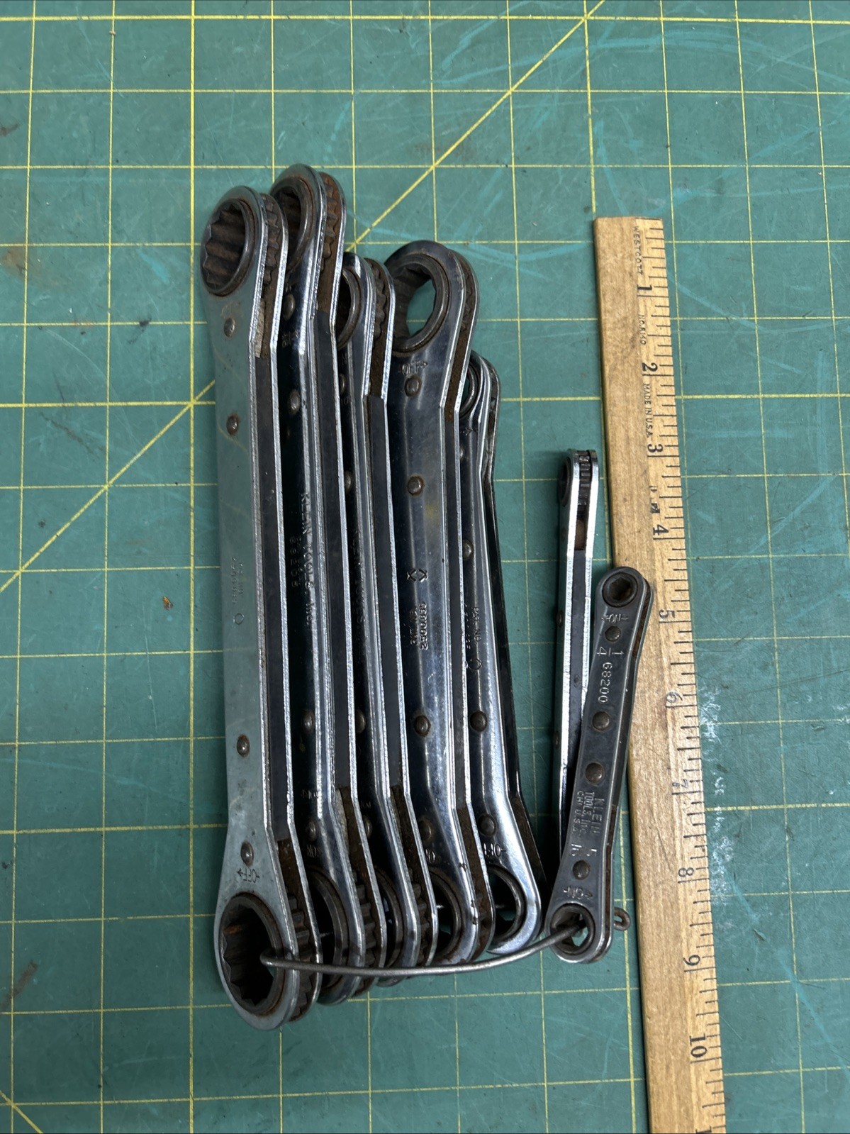 KLEIN Tools 7 pc Ratcheting Double Box End Wrench Set 68200- 68306 1/2” – 13/16”