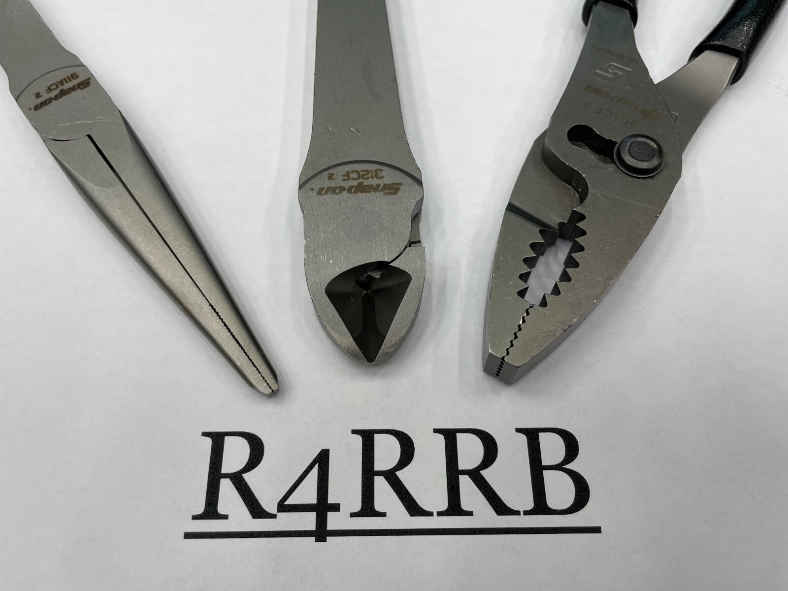 Snap-on Tools NEW 3 Piece BLACK Soft Grip Heavy Duty Pliers Lot Set PL330ACFBK