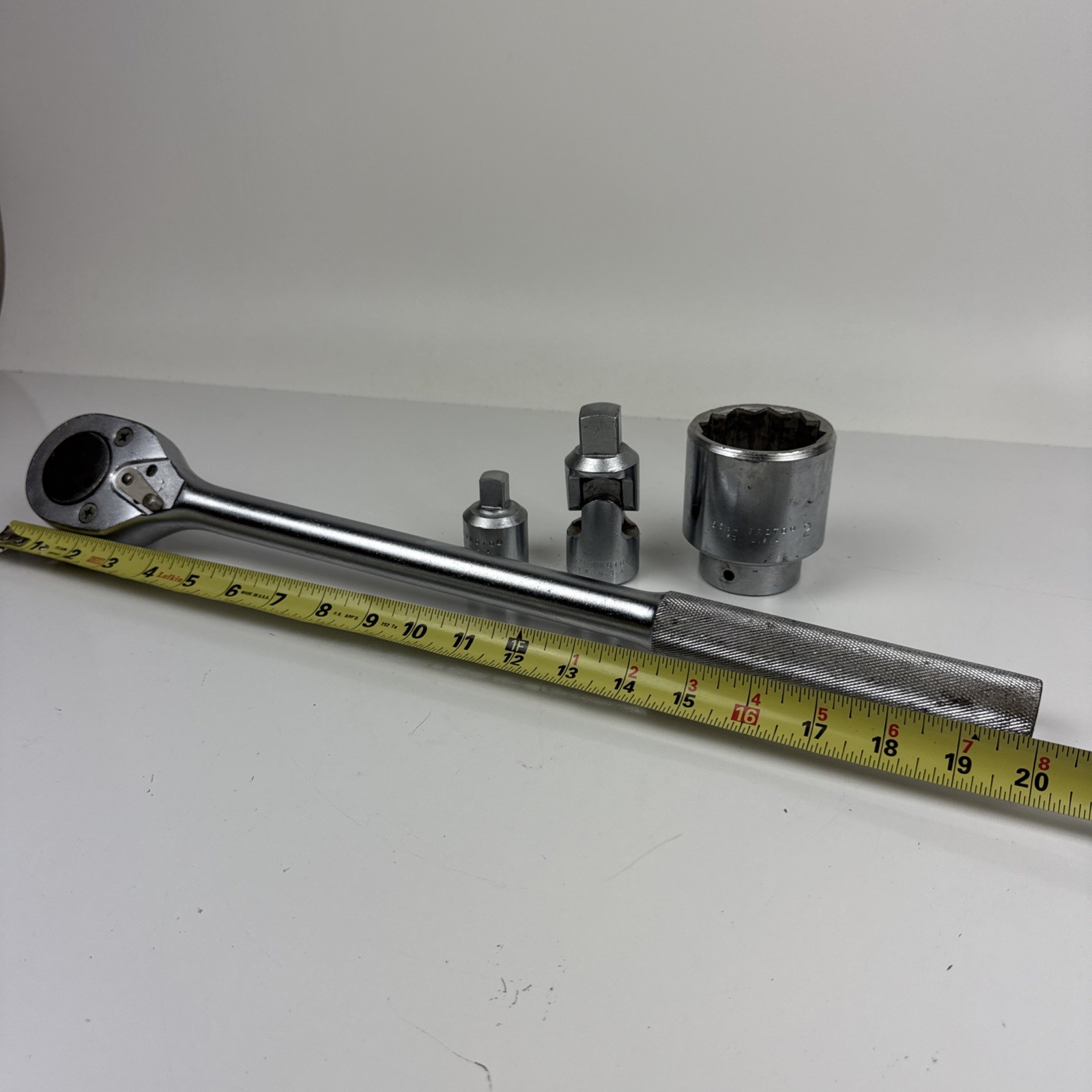 Vintage Proto 5649 Ratchet Wrench 3/4″ Drive Pear Head 20″ – 2” Socket & Swivel