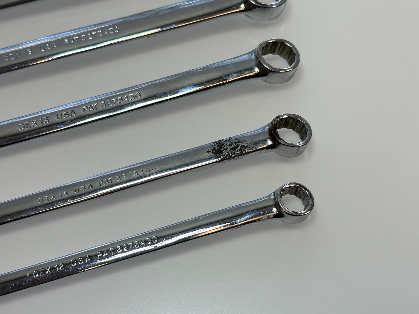 🇺🇸 Snap On Tools USA 7pc 12-Point SAE Combination Wrench Set (3/8–3/4″) OEX707