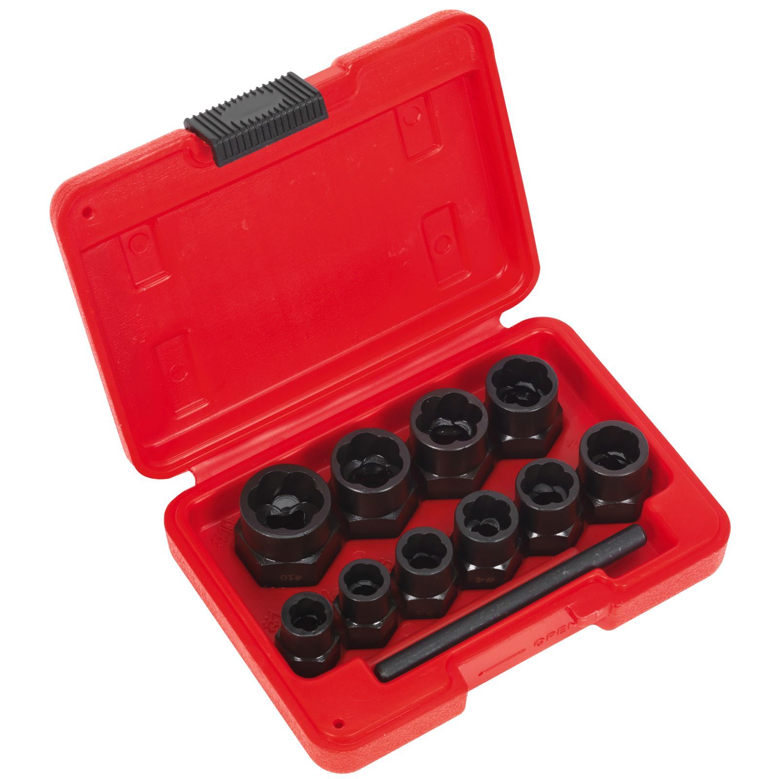 Sealey Nut Bolt Extractor Remover Set Spanner Spiral Flutes 3/8″ Drive