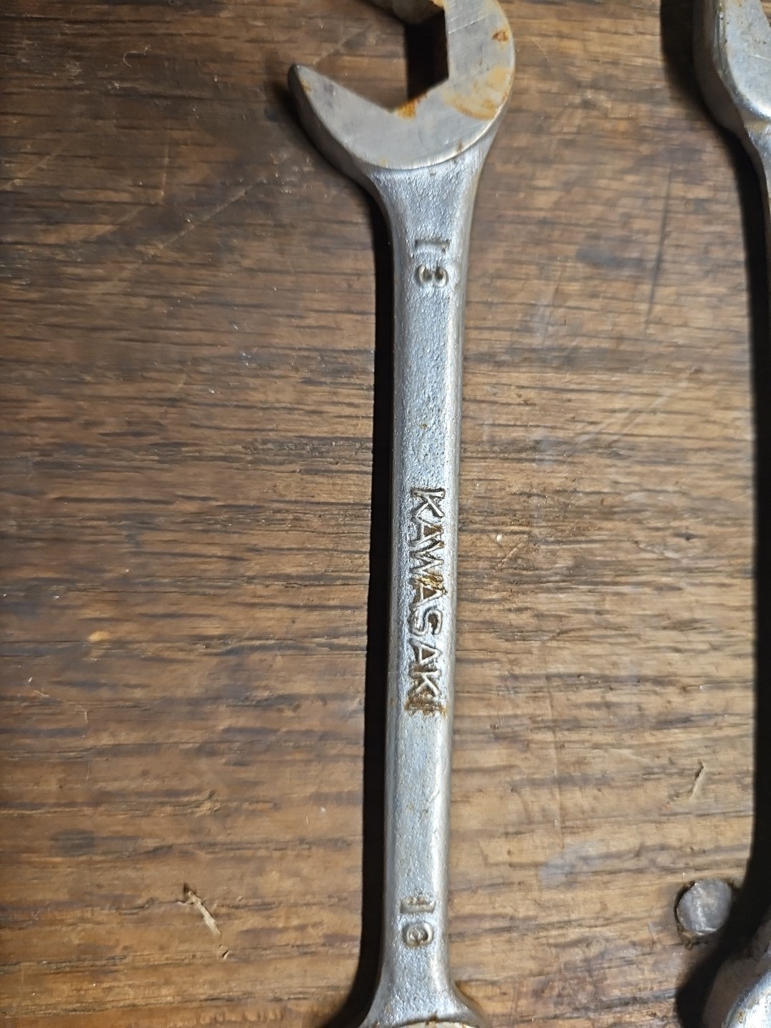 Vintage Kawasaki motorcycle wrench 10mm 13mm 14mm 17mm