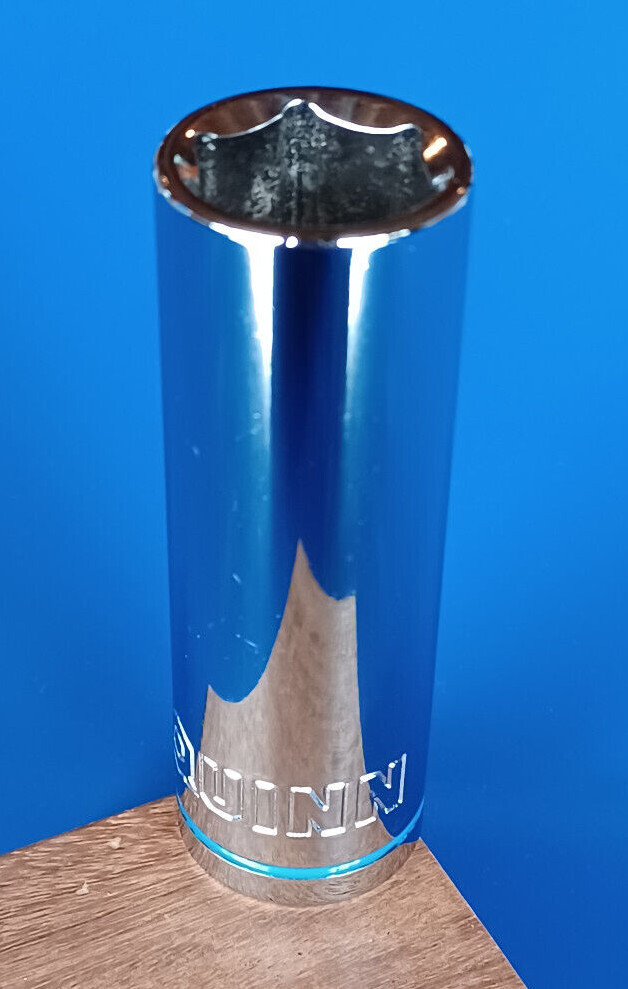 Quinn 1/2″ Drive 6 Pt. Deep Socket Polished Chrome Pick a Size NEW MM Metric