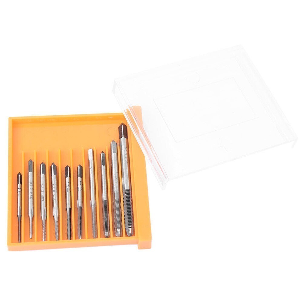 10x ForM1-M3.5 Shank Plated HSS Hand Screw Thread Metric Plug Tap Drill Bits Set