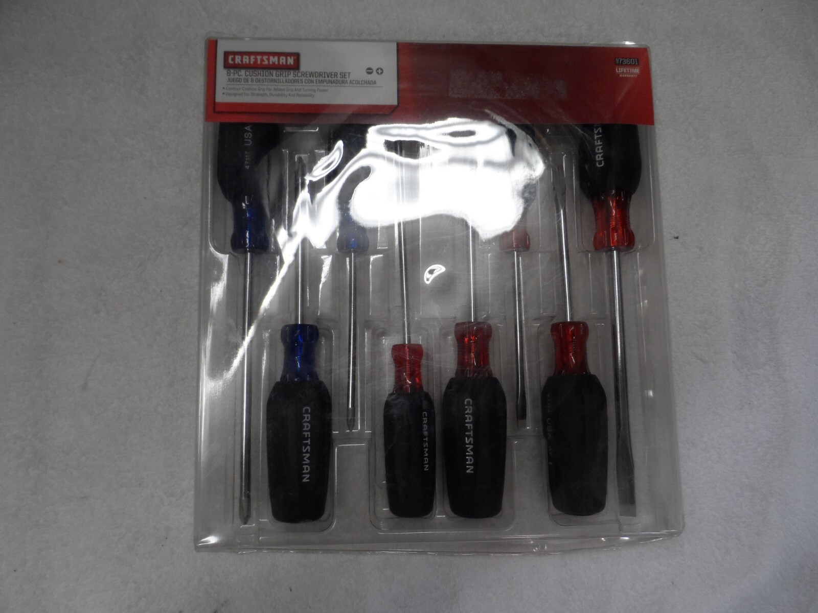 Craftsman Cushion Grip Screwdriver Set, 8 pcs USA NOS – Part # 73601