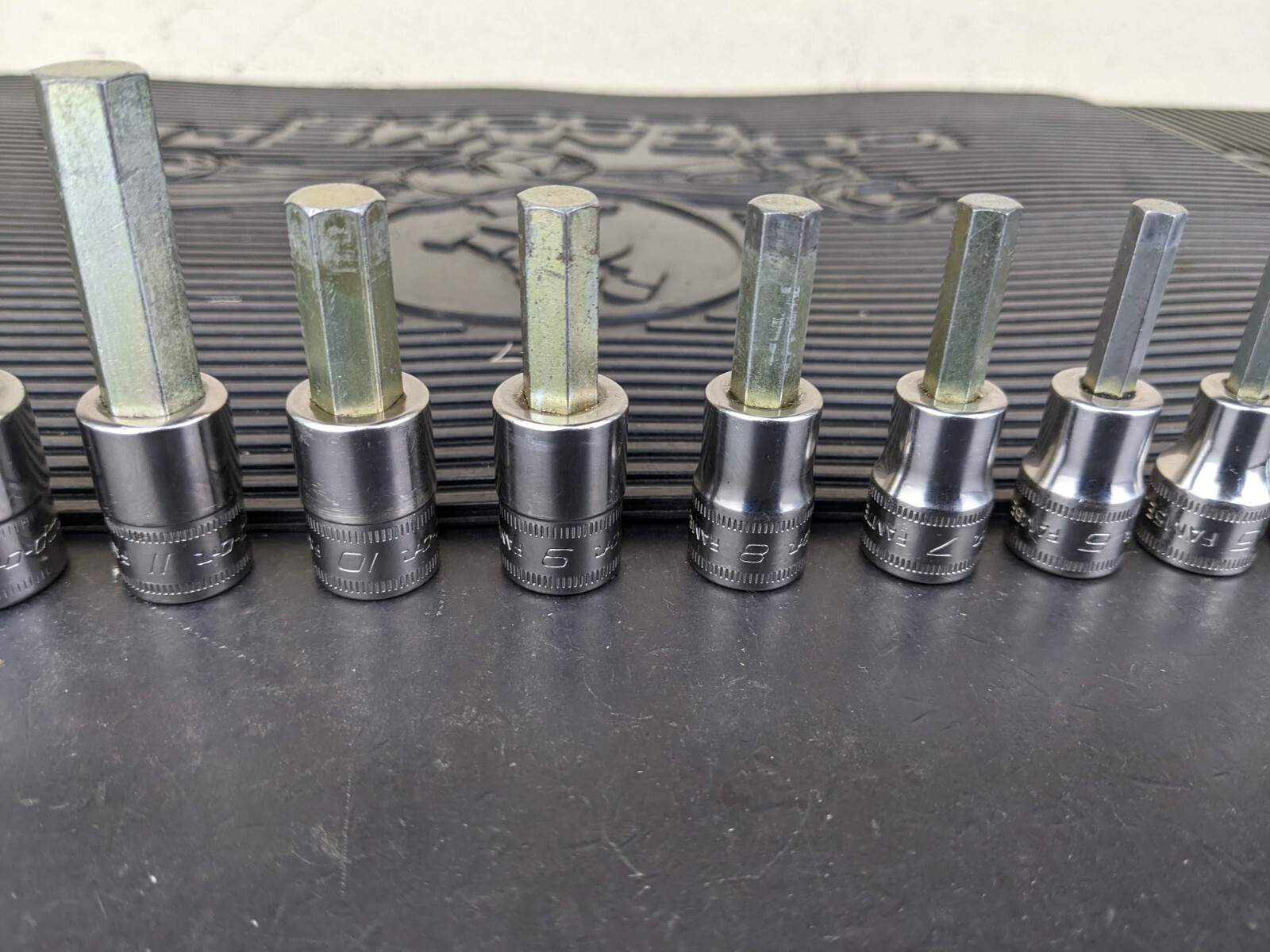 #be222 Snap-On 11pc Metric Hex Allen Socket Set 3/8″ Drive 4mm to 14mm 211EFAMY