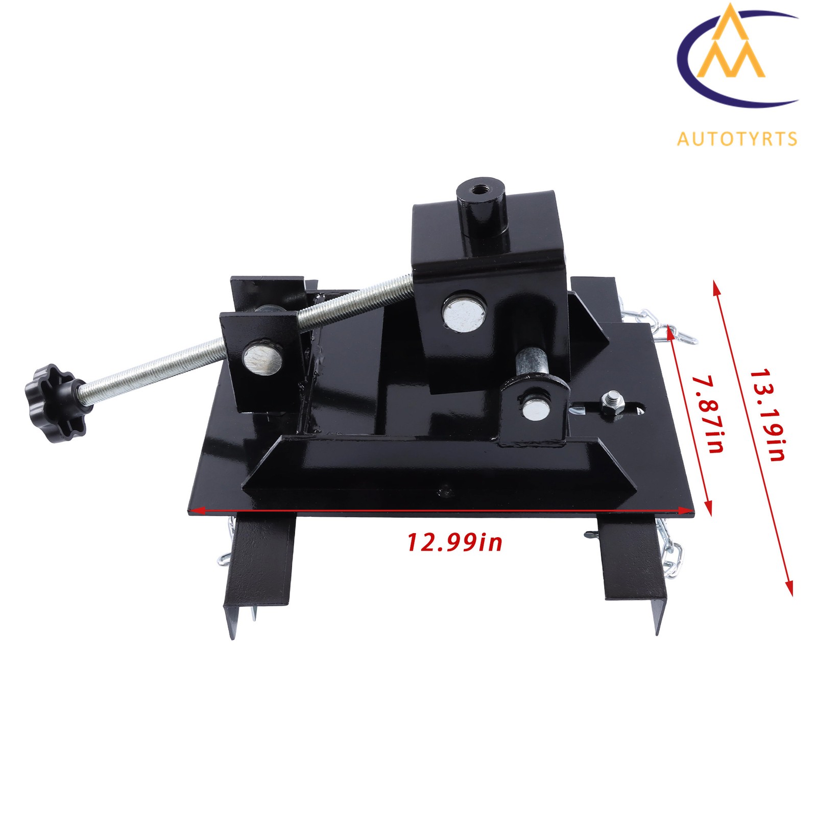 1/2 Ton 1100lbs Transmission Jack Adapter Dual Chain for Hydraulic Floor Jack
