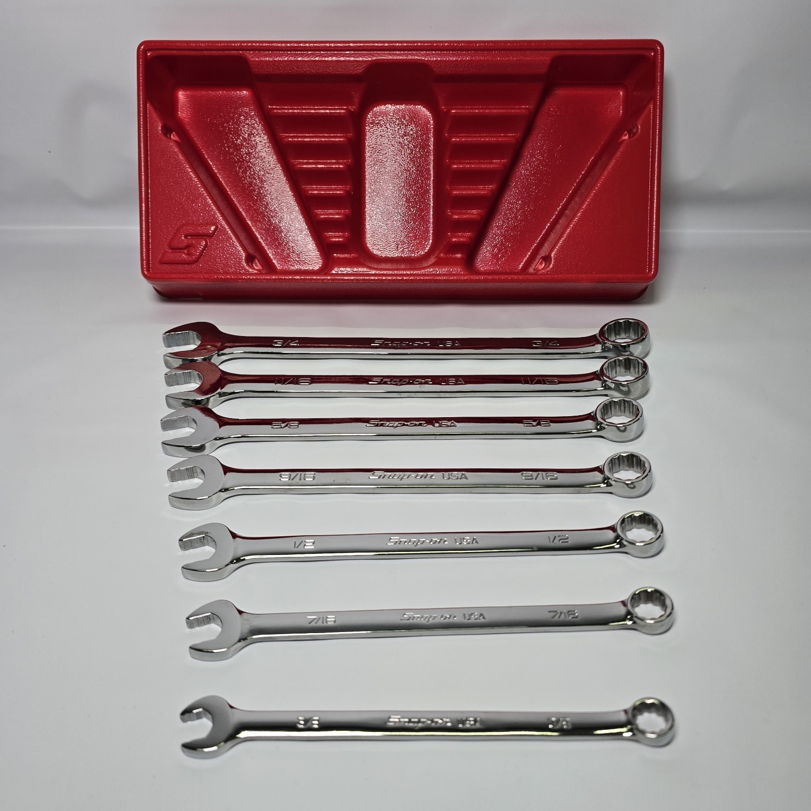 Snap-on OSH707B 6 Point Combination Wrench Set 7-Piece 3/8″-3/4″