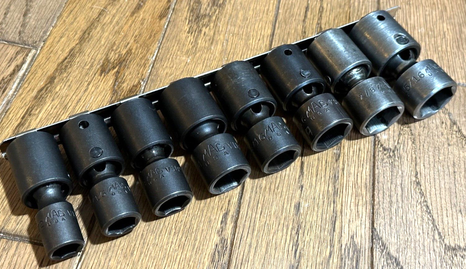 🇺🇸 MAC Tools SAE 1/2″ DR Impact Swivel Universal Socket Set Lot 6-PT Wobble