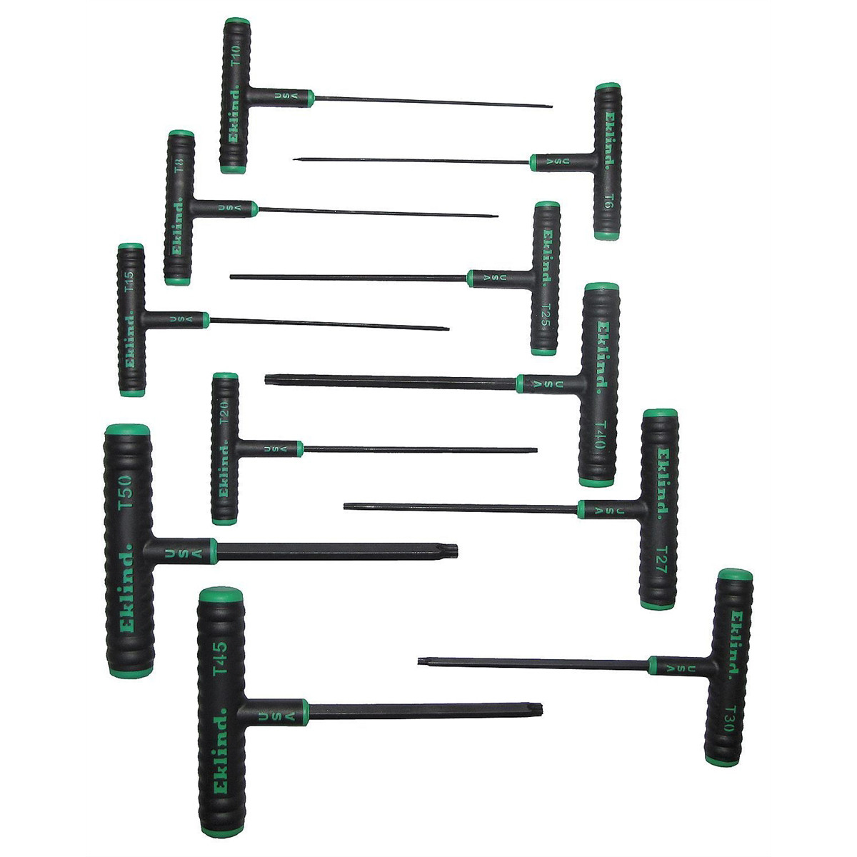 Eklind Tool 68691 11 Piece 6″ Power T T-Handle Torx Key Set