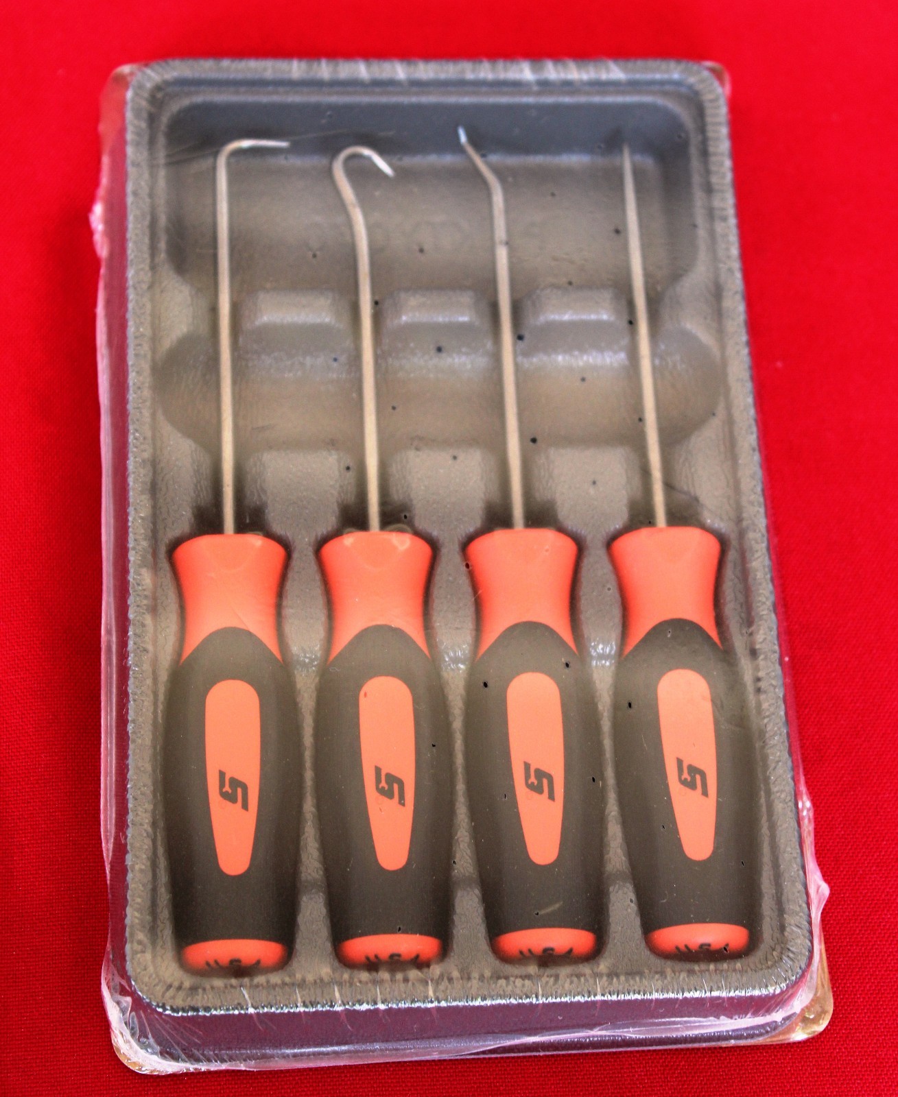 Snap On Tools Mini Soft Grip Pic 4 Pieces Set Orange New