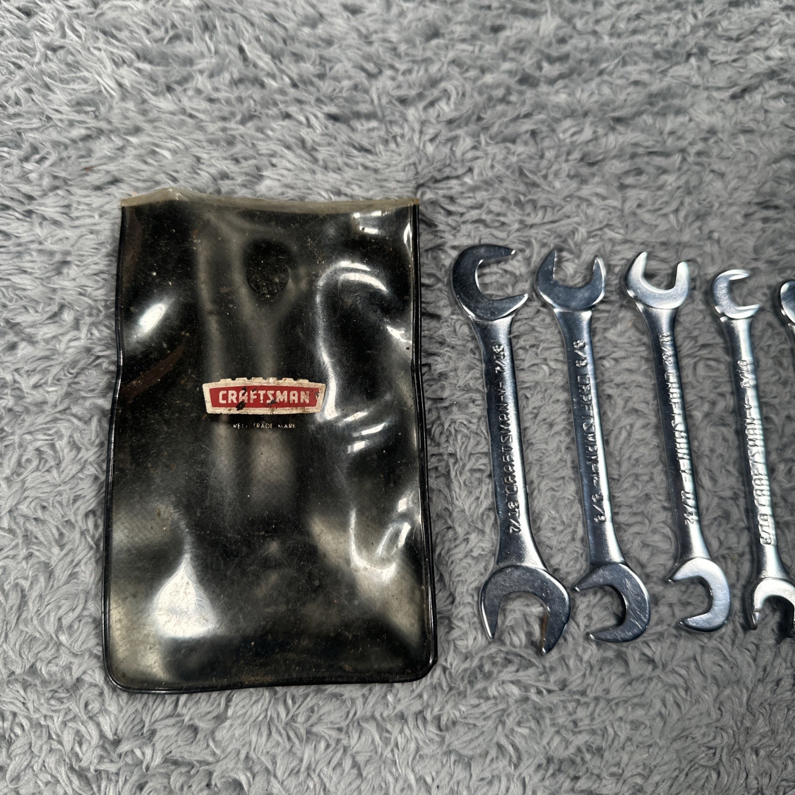 Vintage Sears Craftsman 8 Piece Open End Ignition Wrench Set 9 4306