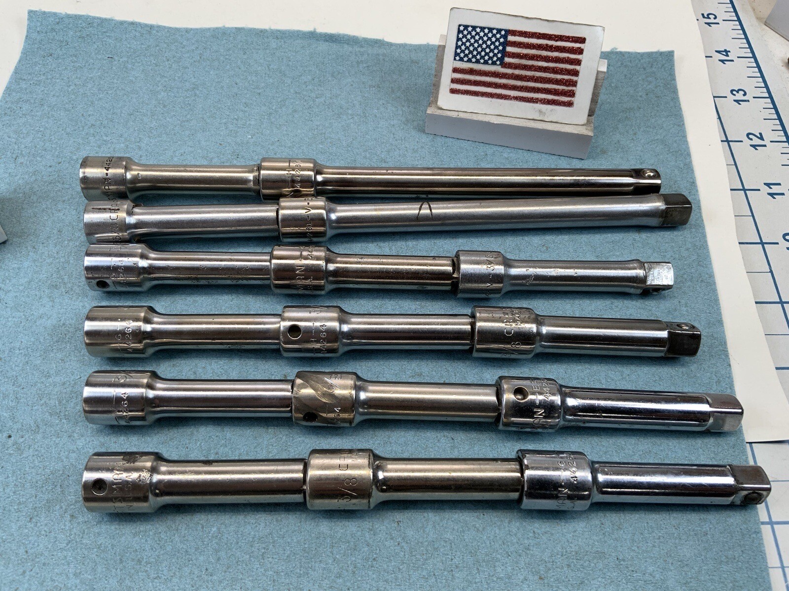 Craftsman 14pc 3/8 Drive Extensions, 3in. 44264 And 6in. 44261, USA Made