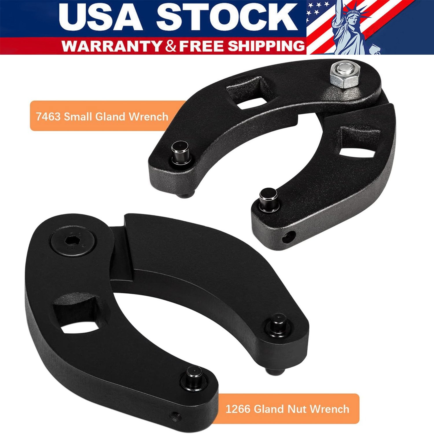 1266 7463 Gland Nut Wrench for Hydraulic Cylinders on Skid Steer Loaders 2pcs