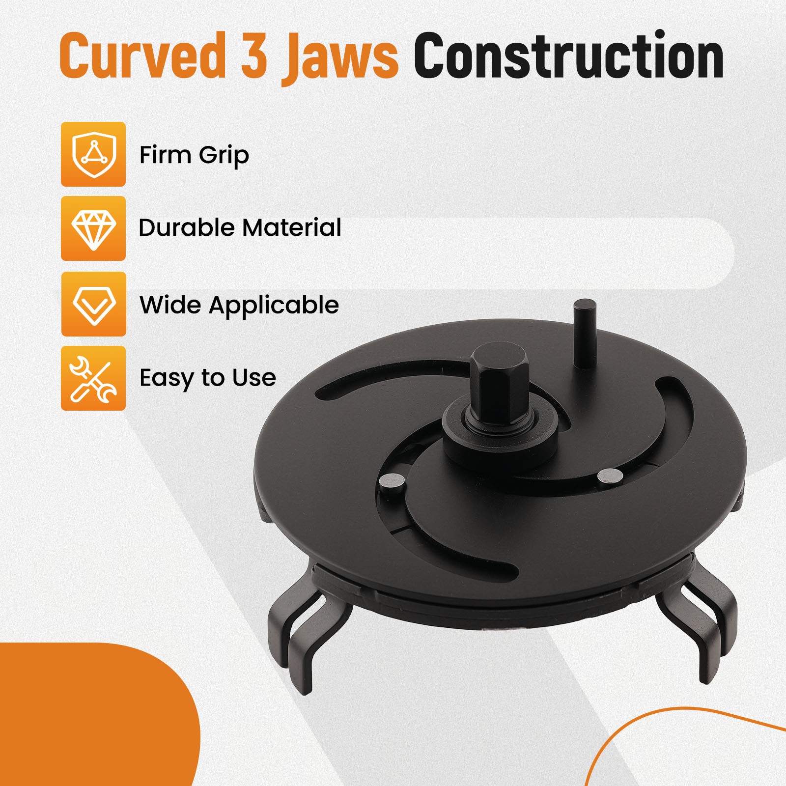 Adjustable 3-Jaw Fuel Tank Tool for Car Fuel Gauge Ring 100-170mm Steel