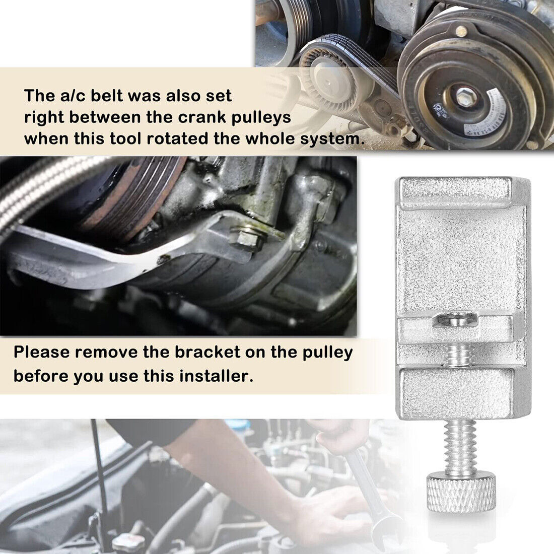 3458 A/C Belt Installation Tool Compatible for BMW N62&Mini W17 A/C Belt 641040