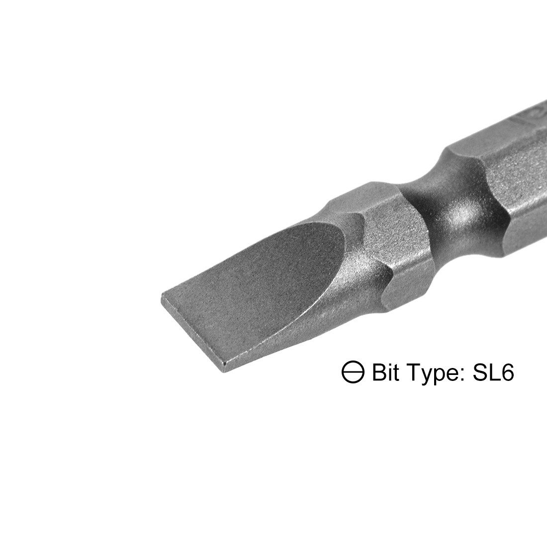10pcs 1/4inch Hex Shank 50mm Length Magnetic Screwdriver SL6/PH2 Slotted-Phillip