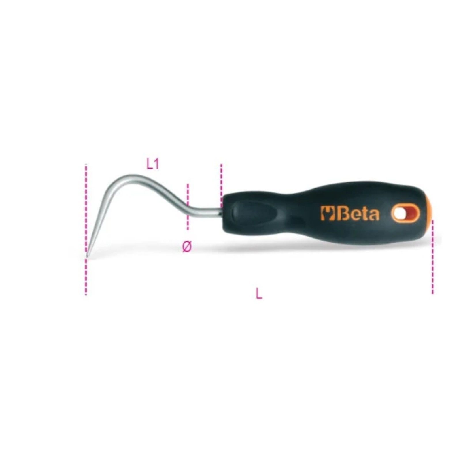 Beta 1716U Hook Bit for General Use Pick Scraper Hand Tool 195mm – (1716U)