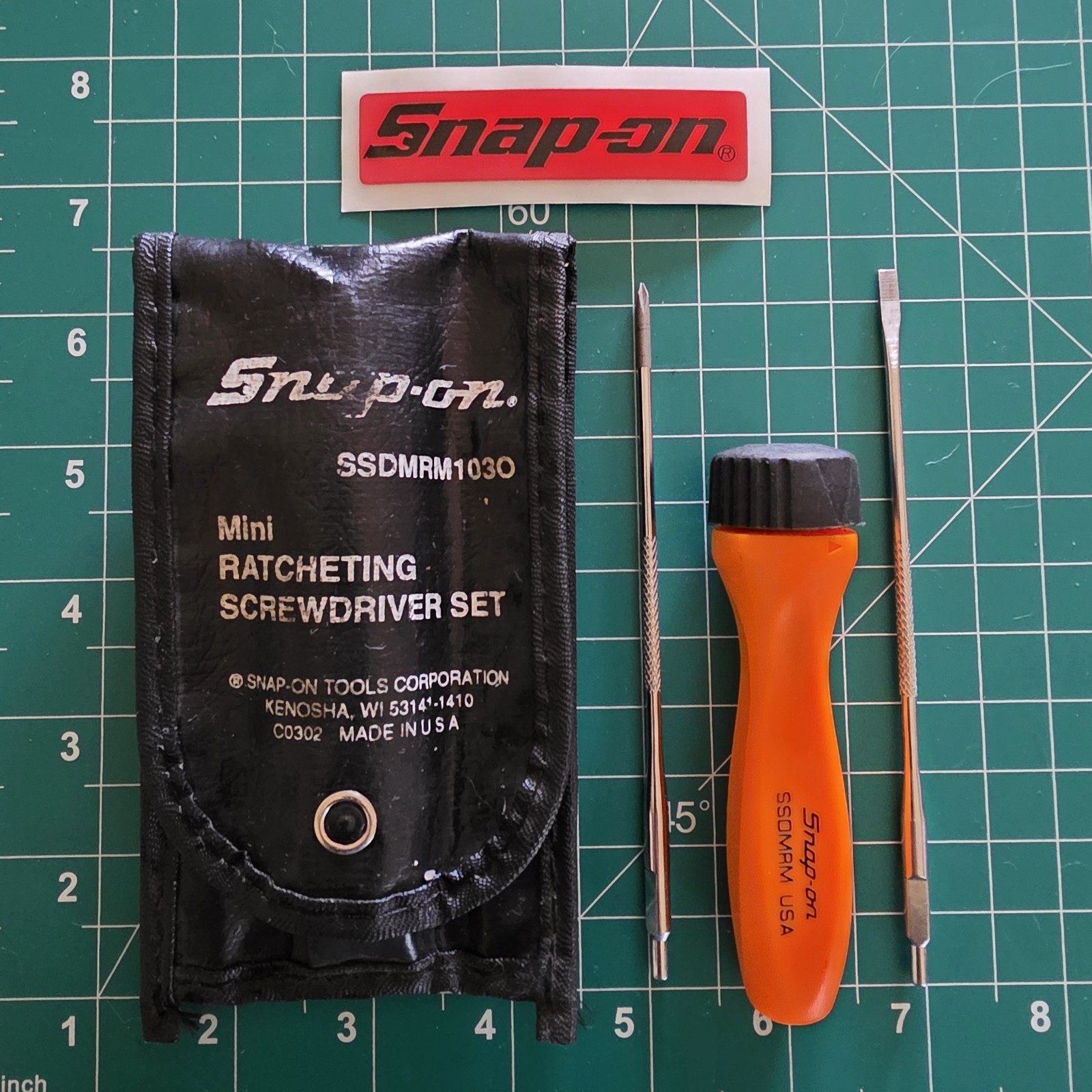 Snap-on Screwdriver Ratcheting Mini Orange w/case SSDMRM1030