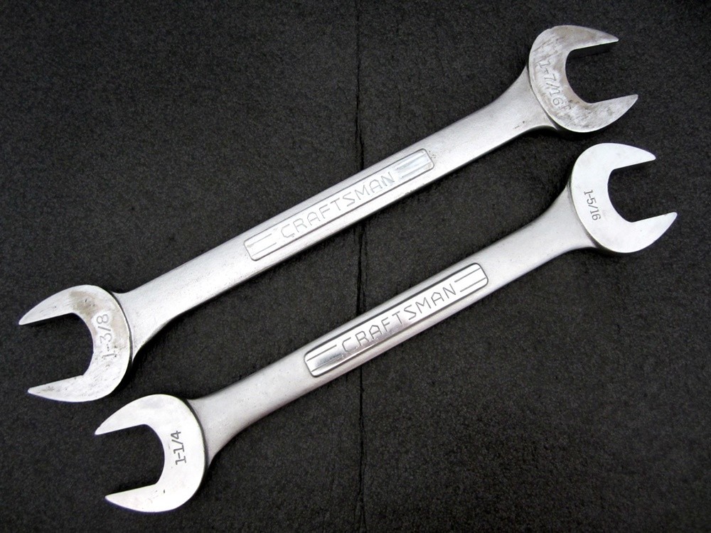 Vintage Craftsman 1-1/4″ x 1-5/16″ & 1-3/8″ x 1-7/16″ Open End Wrench USA