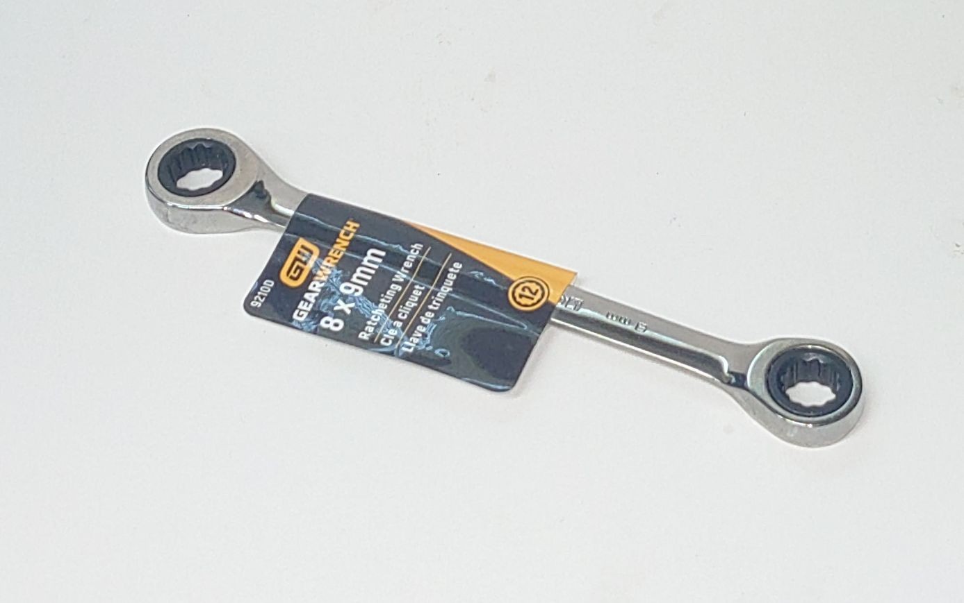 Gearwrench 8mm x 9mm 12 Point Double Box Ratcheting Wrench 9210D