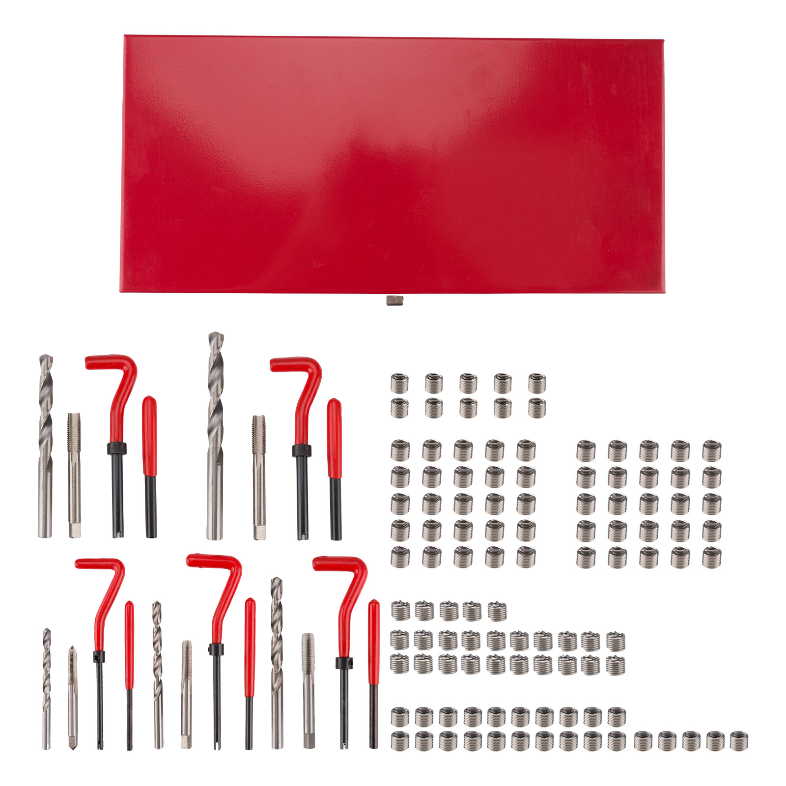 131PCS Thread Repair Kit HSS Drill Helicoil Repair Kit M5 M6 M8 M10 M12 w/Case