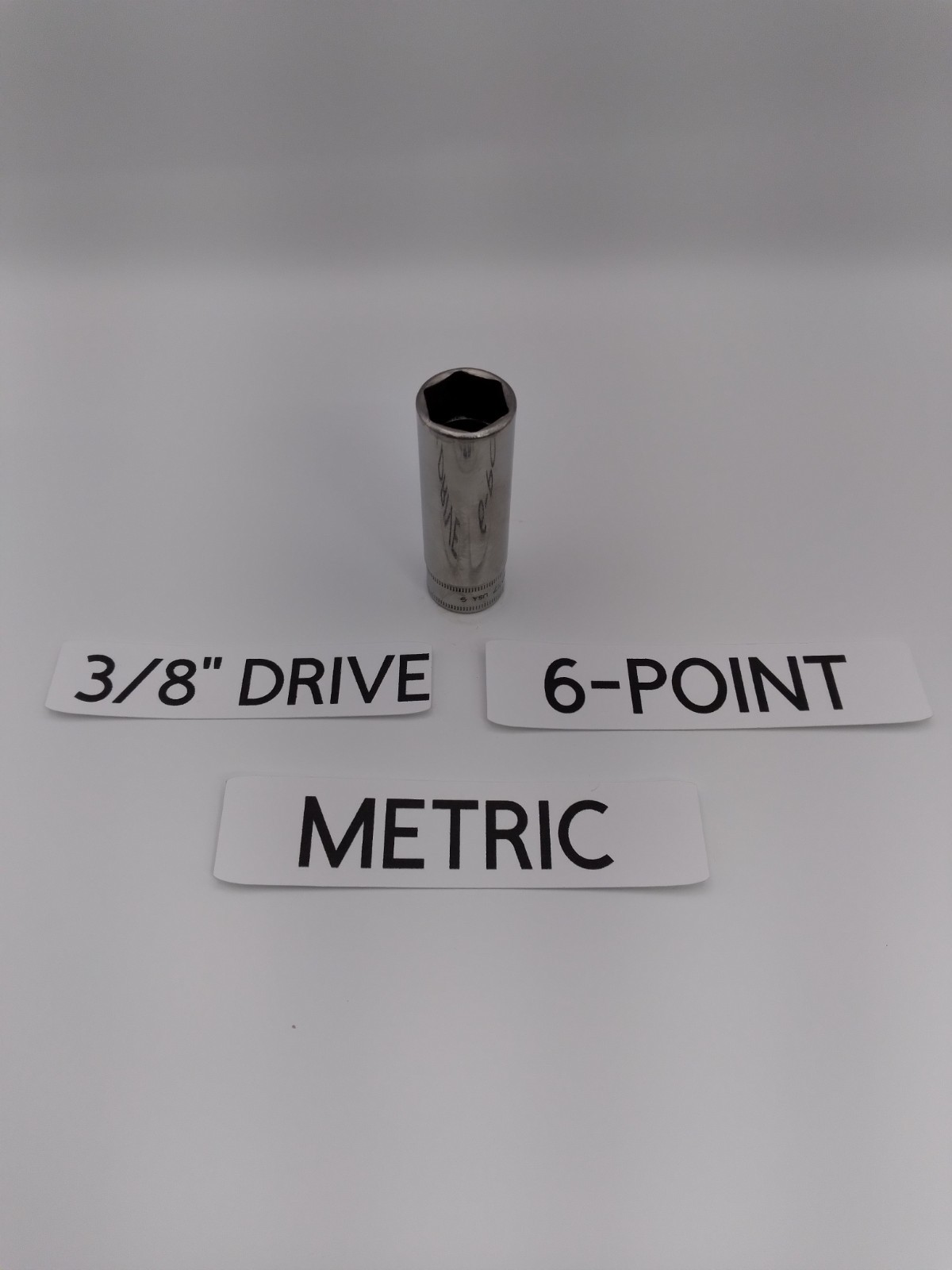 Snap On Tools 3/8″ Drive 6-Point Metric 17mm Deep Socket Chrome SFSM17 USA USED