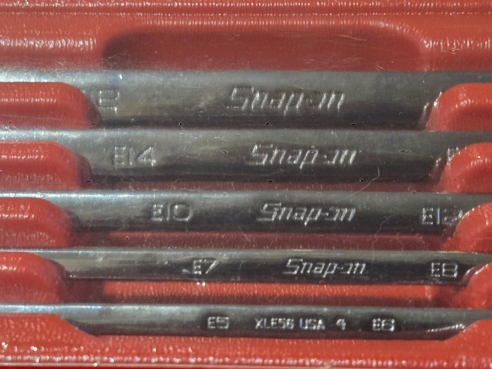 SNAP ON 5 Pcs TORX Long 10º Offset Box Wrench Set E5-E20 XLE605 SEALED