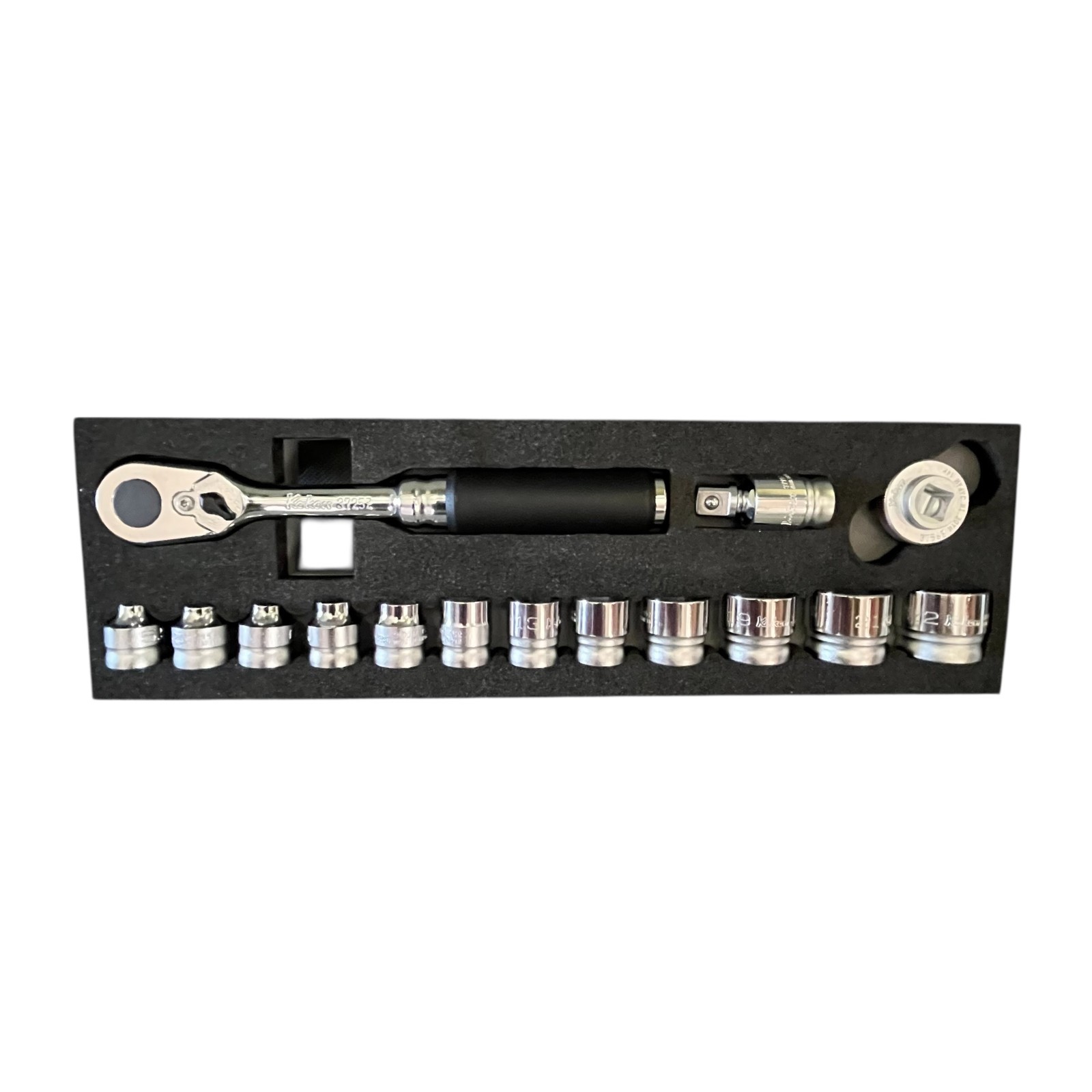Ko-ken 3285ZA 3/8 Sq. Dr. 15-Piece Z-Series 6-Point Metric Socket Set 5.5-22mm