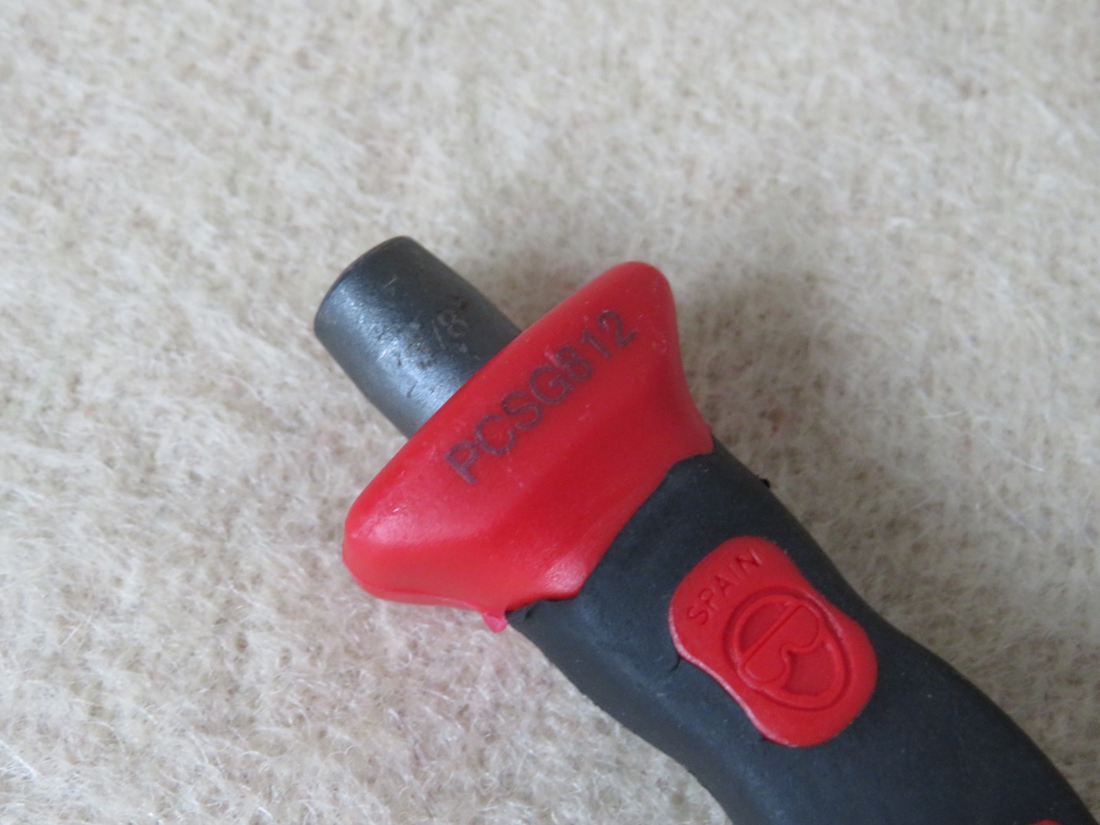 Snap-on Tools SPAIN BRAND NEW RED Soft Grip 3/8″ Flat Edge Chisel PCSG812