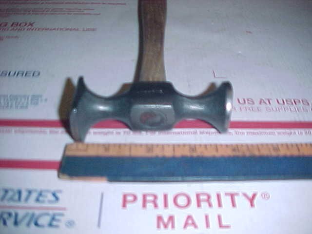 Auto Body Keystone Vtg. Reverse Curved Head Original Hammer Shop Dolly Tool