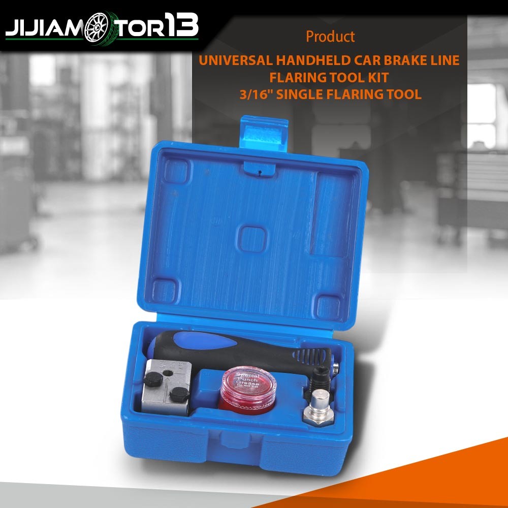 Universal Handheld Car Brake Line Flaring Tool Kit 3/16» Single Flare + Storage