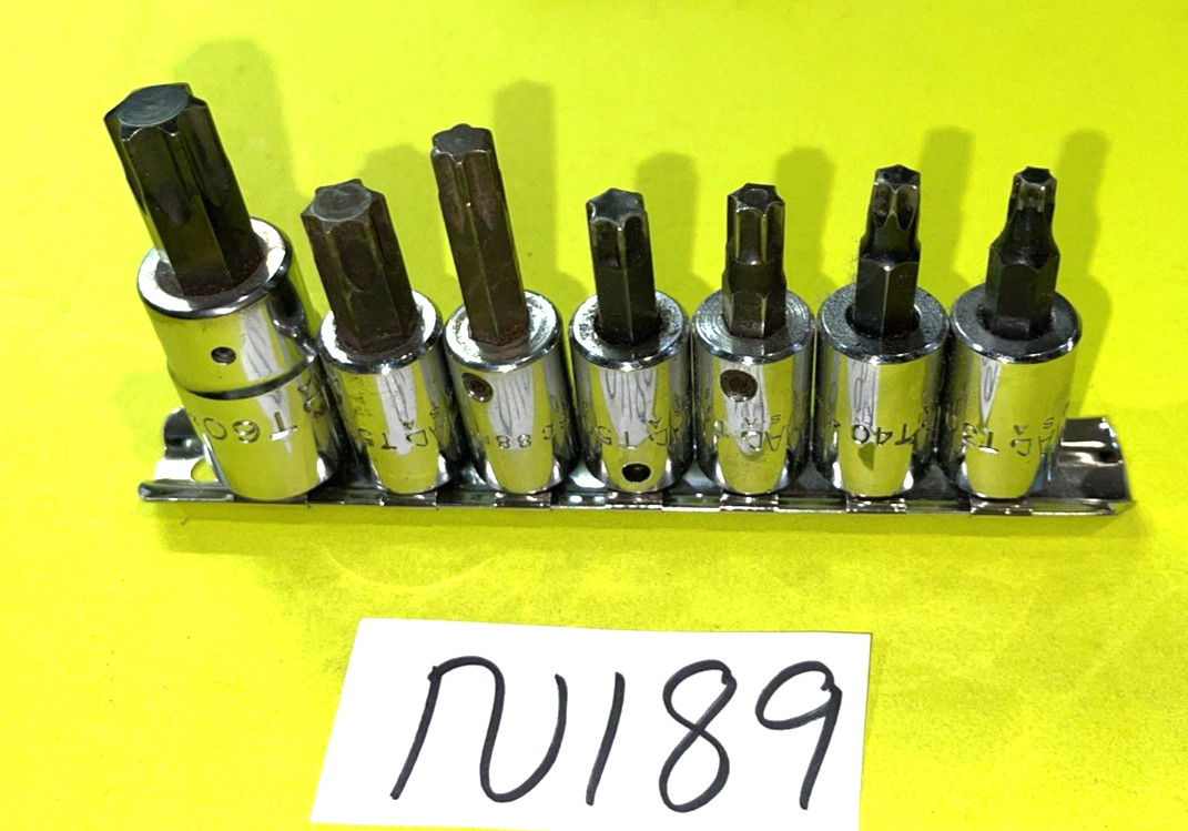 MAC TOOLS 7 PIECE MULTI DRIVE TORX BIT SOCKET DRIVER SET T30-T60 INCLUDING A GM