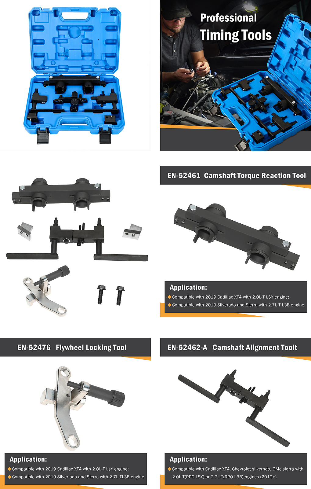 EN-52461 Engine Camshaft Timing Tool for Cadillac XT4 2.0L Silverado Sierra 2.7L