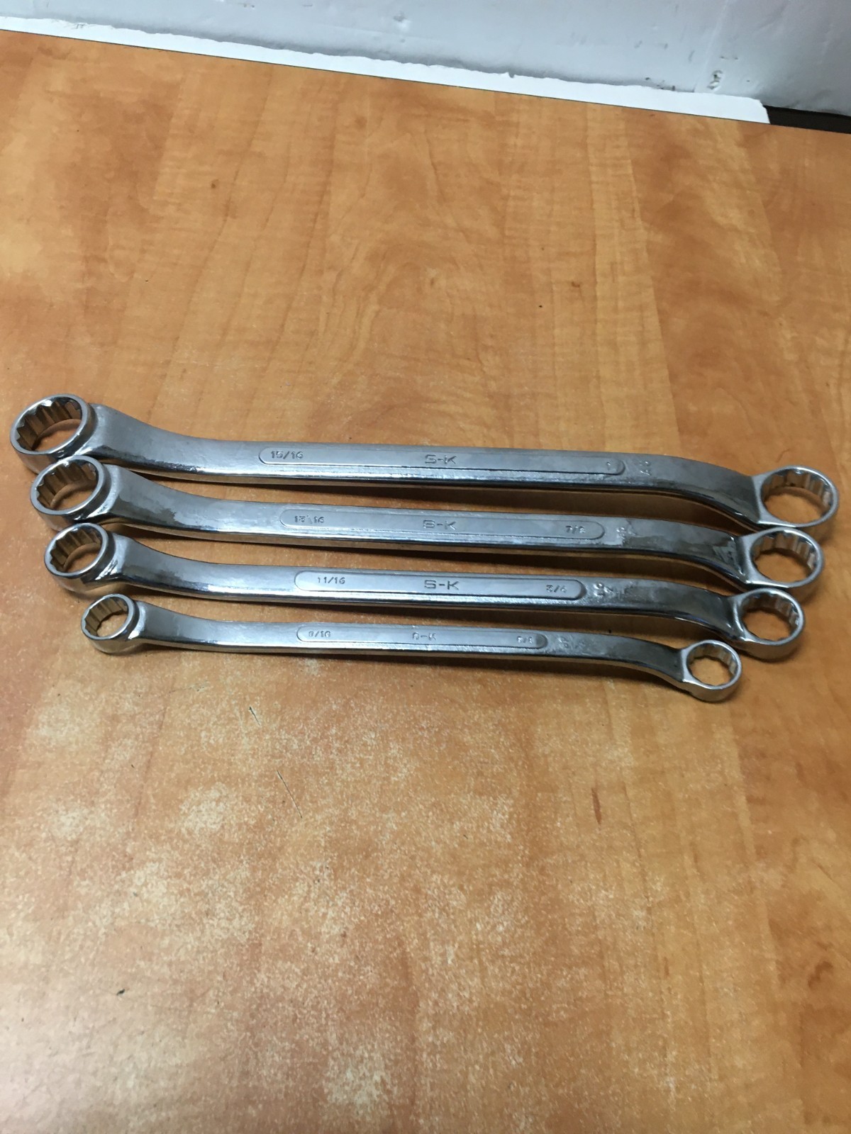 S-K USA 4 Piece SAE Offset Box End Wrench Set 9/16 To 1 In. B-1820 to B-3032