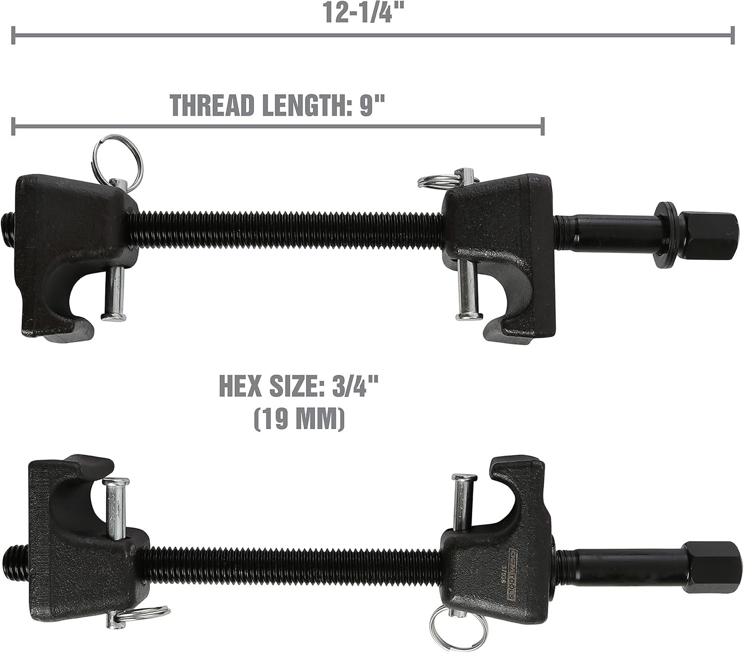 Heavy Duty Spring Compressor Tool Set – 10.75 Inch with Safety Latches and Case