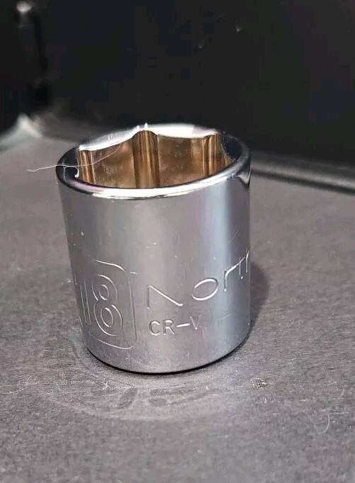 Northern 3/8 Drive 18mm 6 Point Shallow Socket O