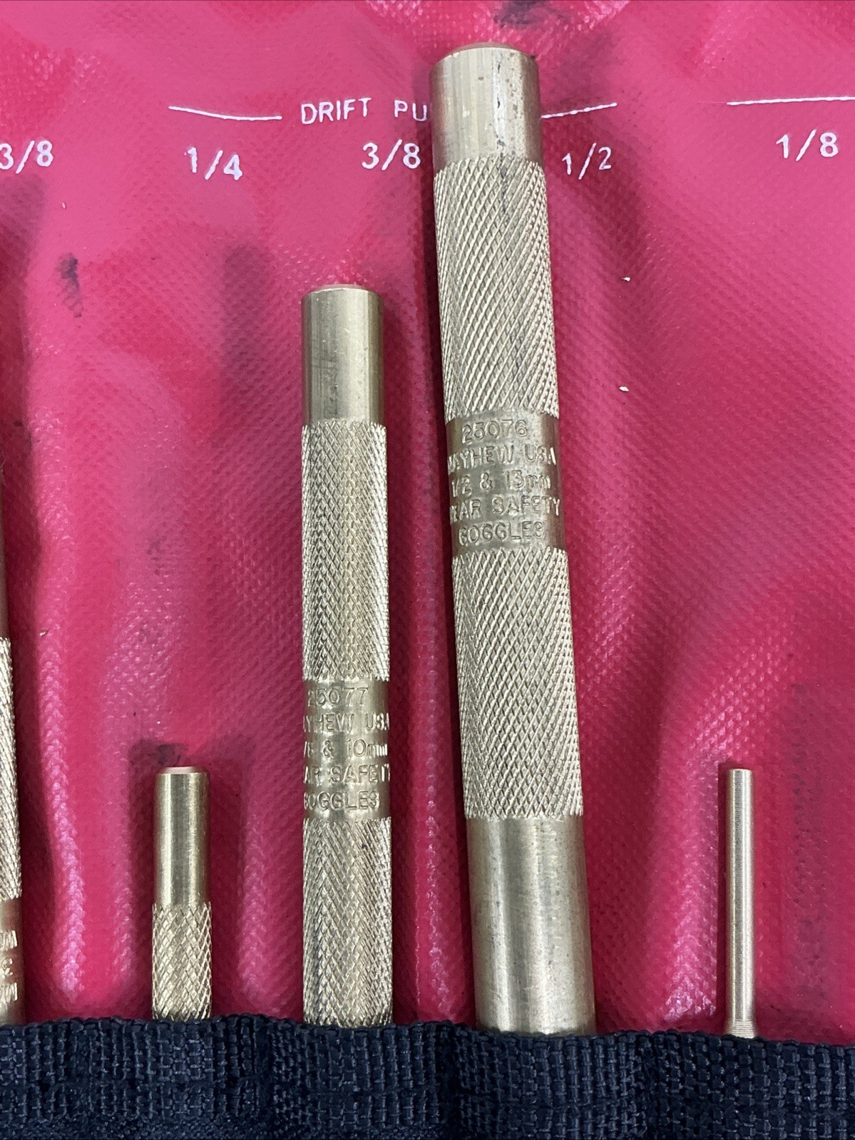 New Mayhew Steel Products 67012 12 Piece Brass Punch & Scraper Sae Set