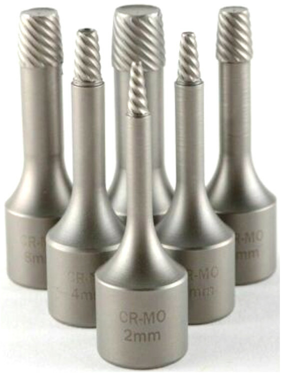 6pc 3/8″ DRIVE IMPACT SCREW EXTRACTOR SET MM BOLT REMOVER SET SPIRAL WEDGE PROOF