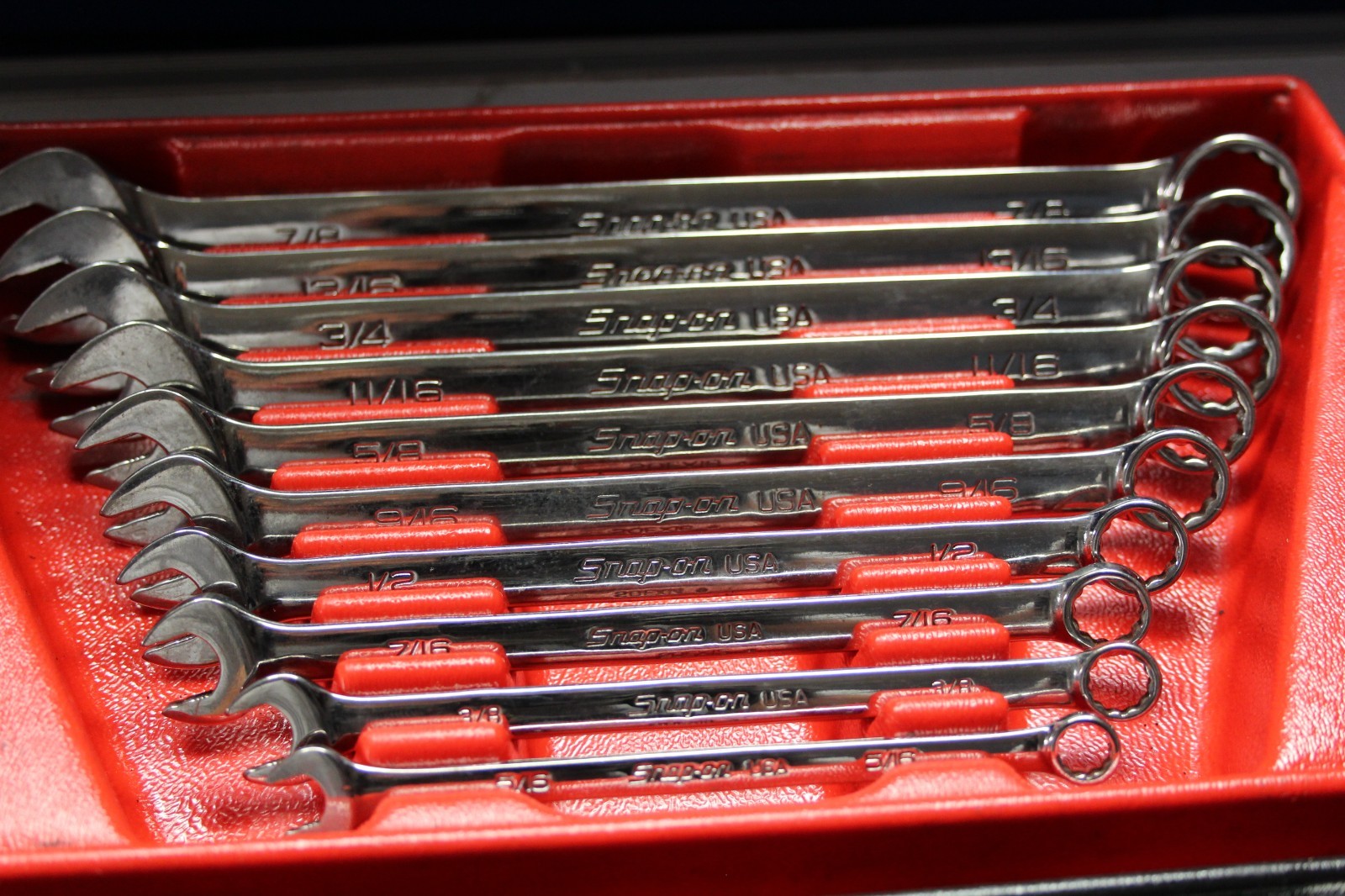 Snap-on SOEXM710 & SOEX710 20-Piece Flank Drive® Combination Wrench Set SAE & MM