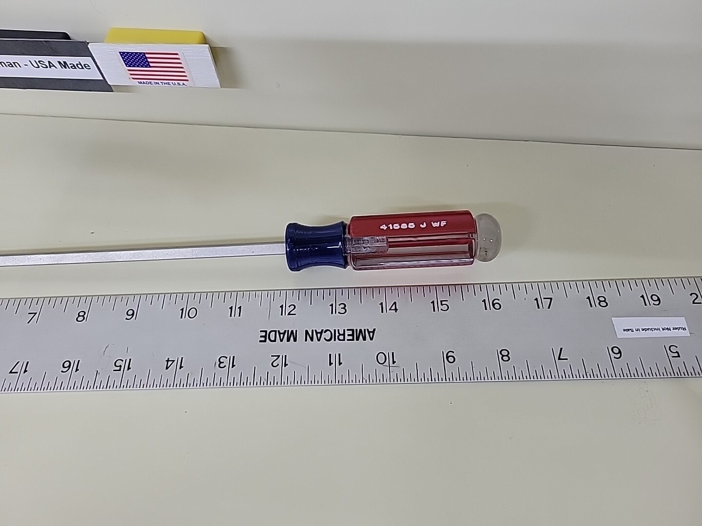 Craftsman 41585 Flat Slot Screwdriver 1/4″ Tip WF 12″ Square Shaft 16″ LONG USA
