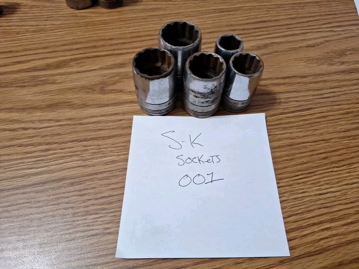 Vintage S-K Wayne Tools 1/2″ Drive 12 Point Sockets & 6 Point Socket