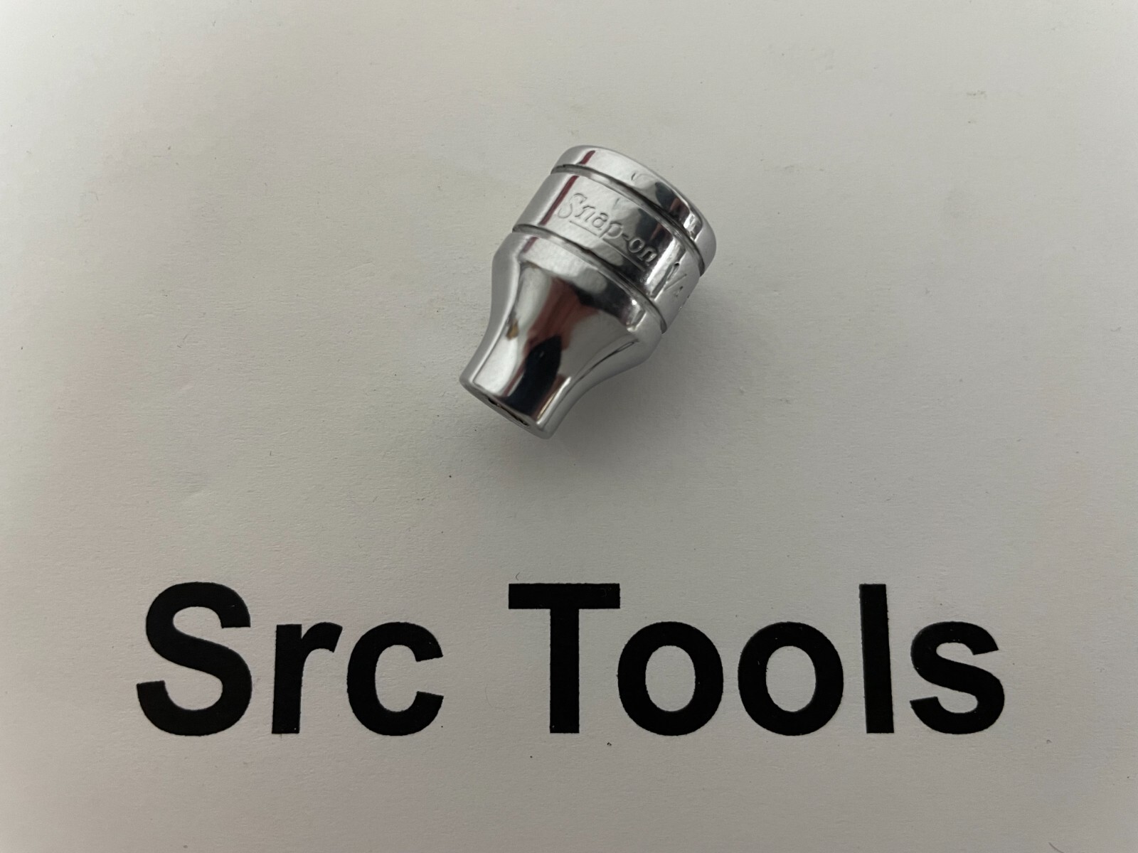 Snap-On Tools USA NICE 3/8″ Drive 6pt 1/4″ SAE Shallow Chrome Socket FS081