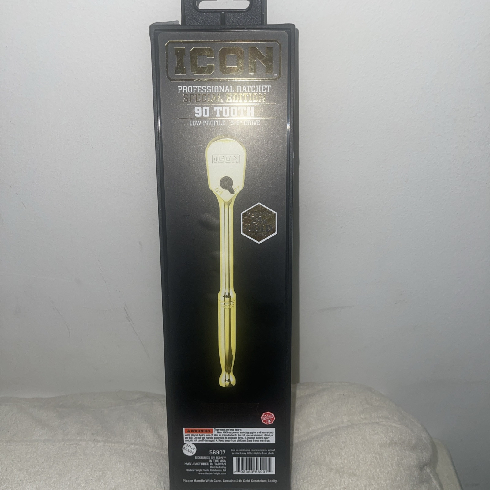 ICON Special Edition 3/8″ Drive 24K Gold Plated Professional Ratchet 90 Tooth
