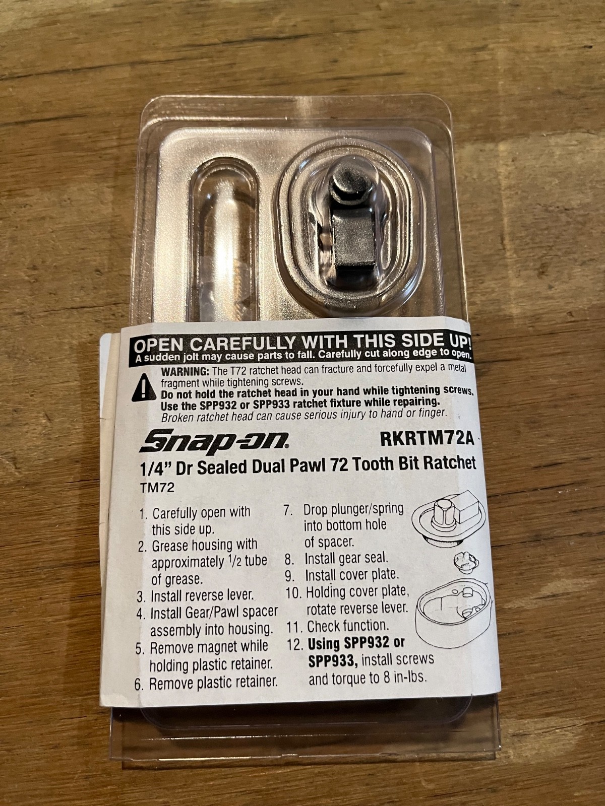 Snap-on RKRTM72A Ratchet 1/4 Bit Driver Repair Kit